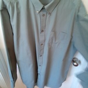 Men's Slate by Dockers Size M Button Down Dress Shirt Business Casual